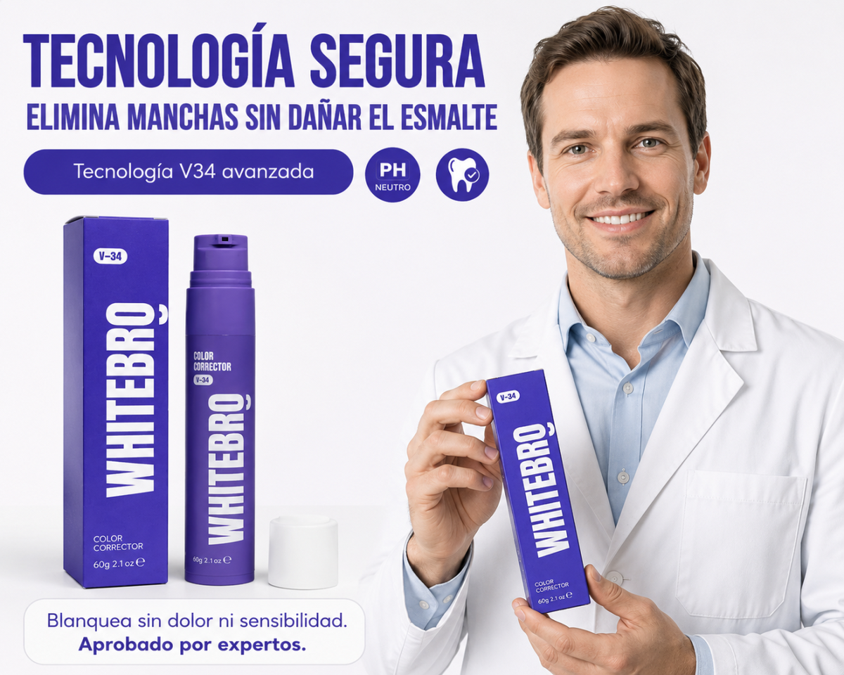 Blanqueador Dental V34 Whitebro 60 ml