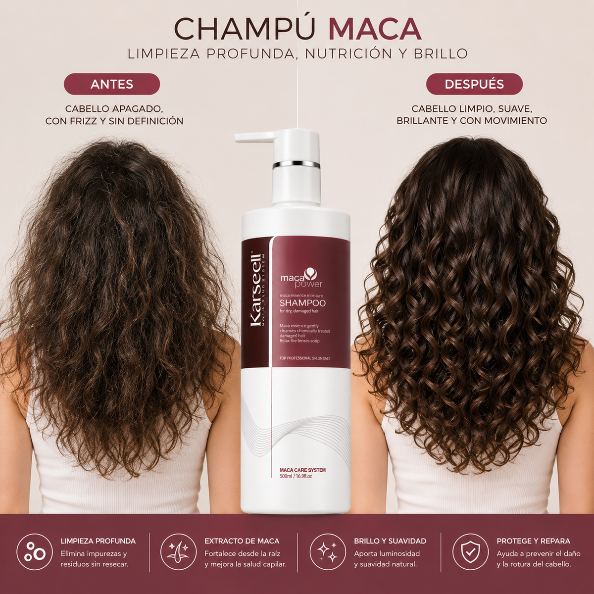Champú Macaroot Hidratante 800 ml